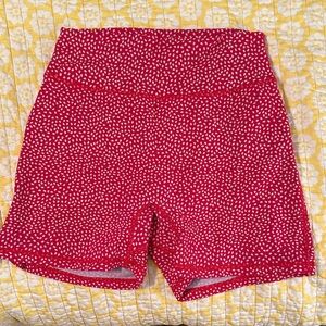 BuffBunny Bossy Red and White Dot Athletic Shorts